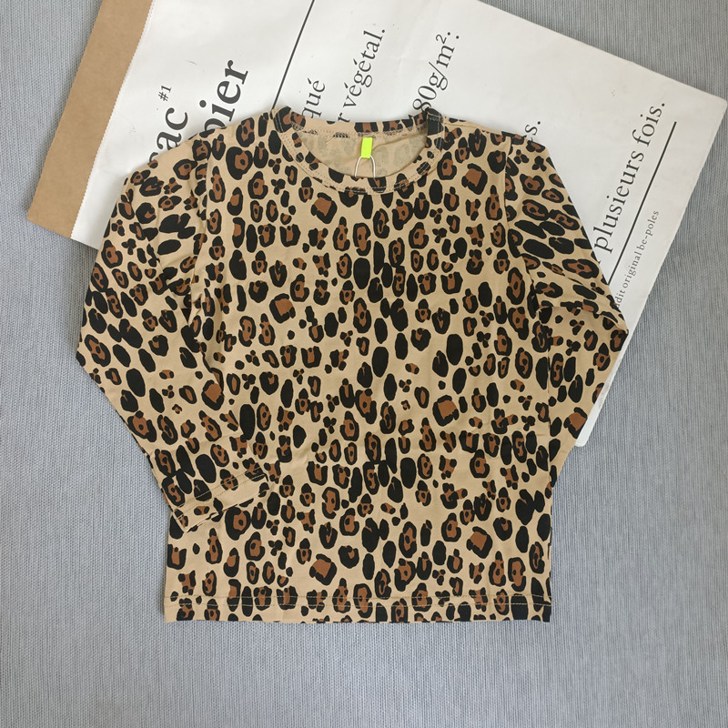 Leggings a maniche lunghe leopardati Lashojas per bambini ragazzi ragazze estate autunno