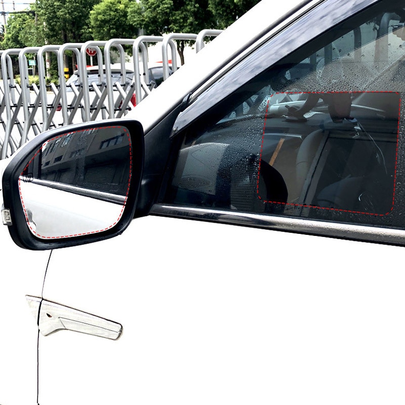 Auton kuorma-auton ikkuna lasi sateenkestävä kalvo taustapeili vedenpitävä huurtumista estävä kirkas tarra sateinen auto turvallisuus ajokalvot