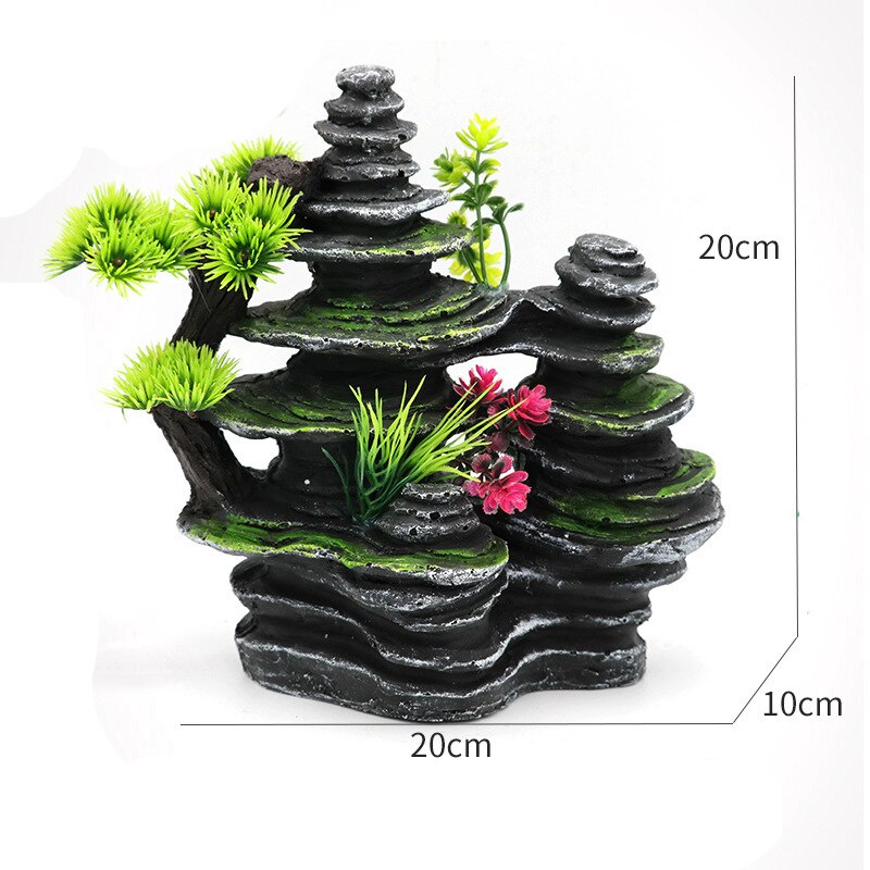 Artificial Aquarium Fish Tank Decoration Large Rockery Landscaping Aquascape Ornaments Aquarium Viewing Accessories 5 Styles: 3