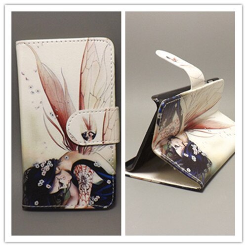 Vlinderbloemvlag portemonnee flip stand boek cover case voor zte blade  a511 a515 a 511 a 515: 4