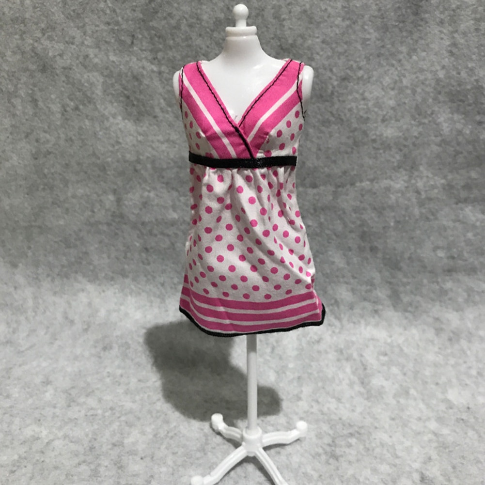 1/6 Vrouwelijke Mannequin Pop Kleding Display Stand Huis Miniatuur Scene Decor Poppenhuis Miniatuur 1:12 Wit Zwart