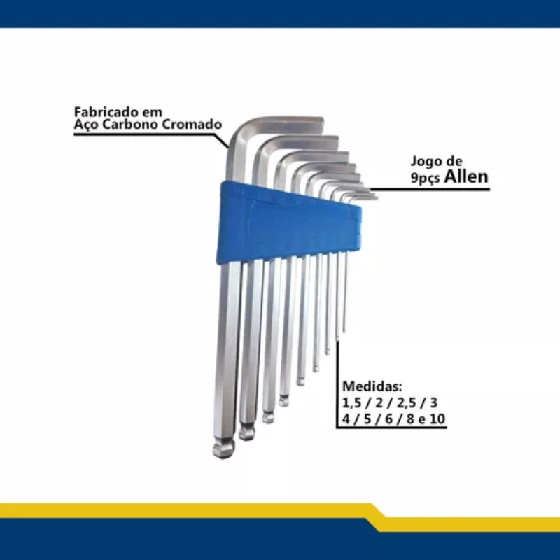 Herramientas de llave Allen y Torx 19 piezas Kits de herramientas Llave