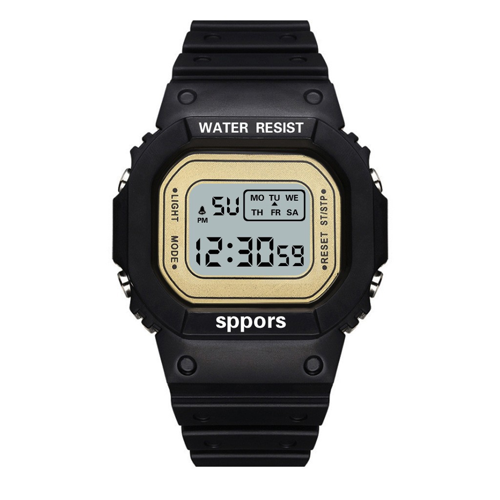 Relojes digitales deportivos a la para hombre, reloj de pulsera LED Simple resistente al agua, reloj electrónico informal de silicona con indicador de fecha y hora: Otros