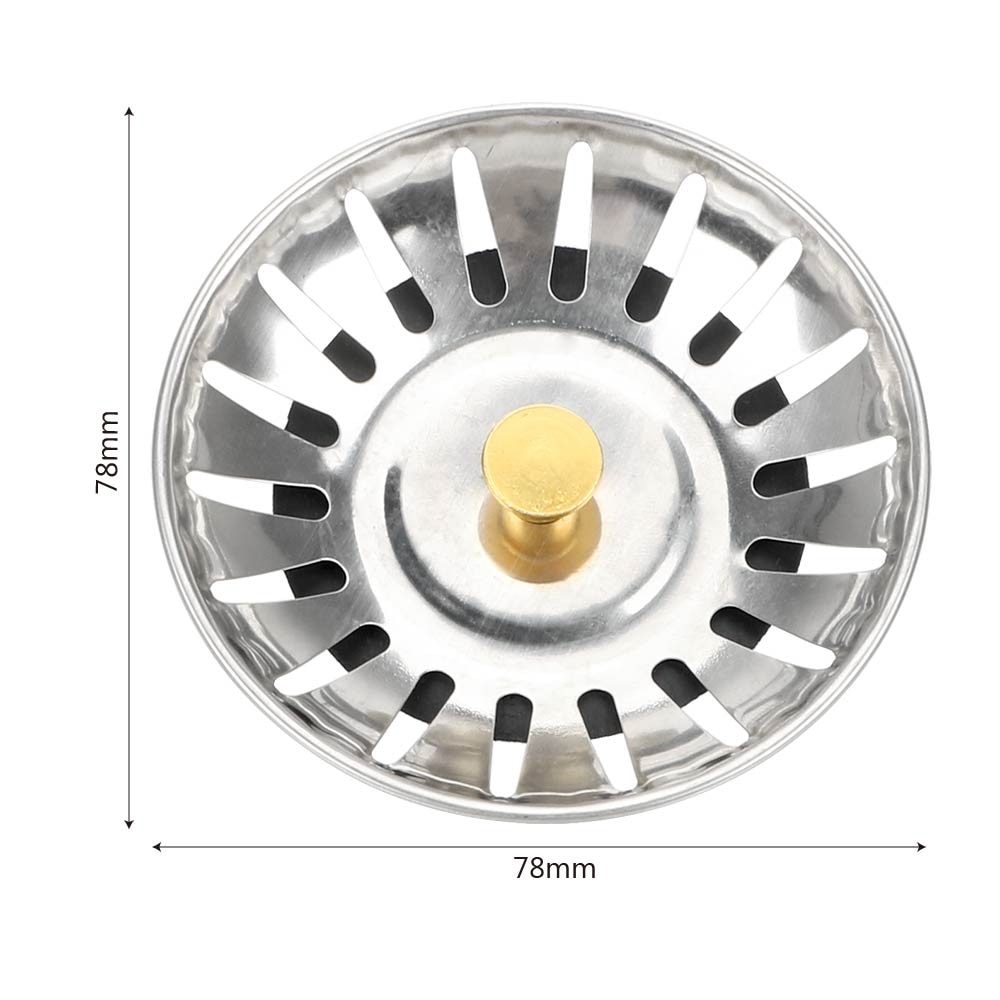 1pc køkkenvask i rustfrit stål, filter, prop, affaldsfanger, afløb, affaldspropp, køkken tilbehør, badeværelse, hårfanger