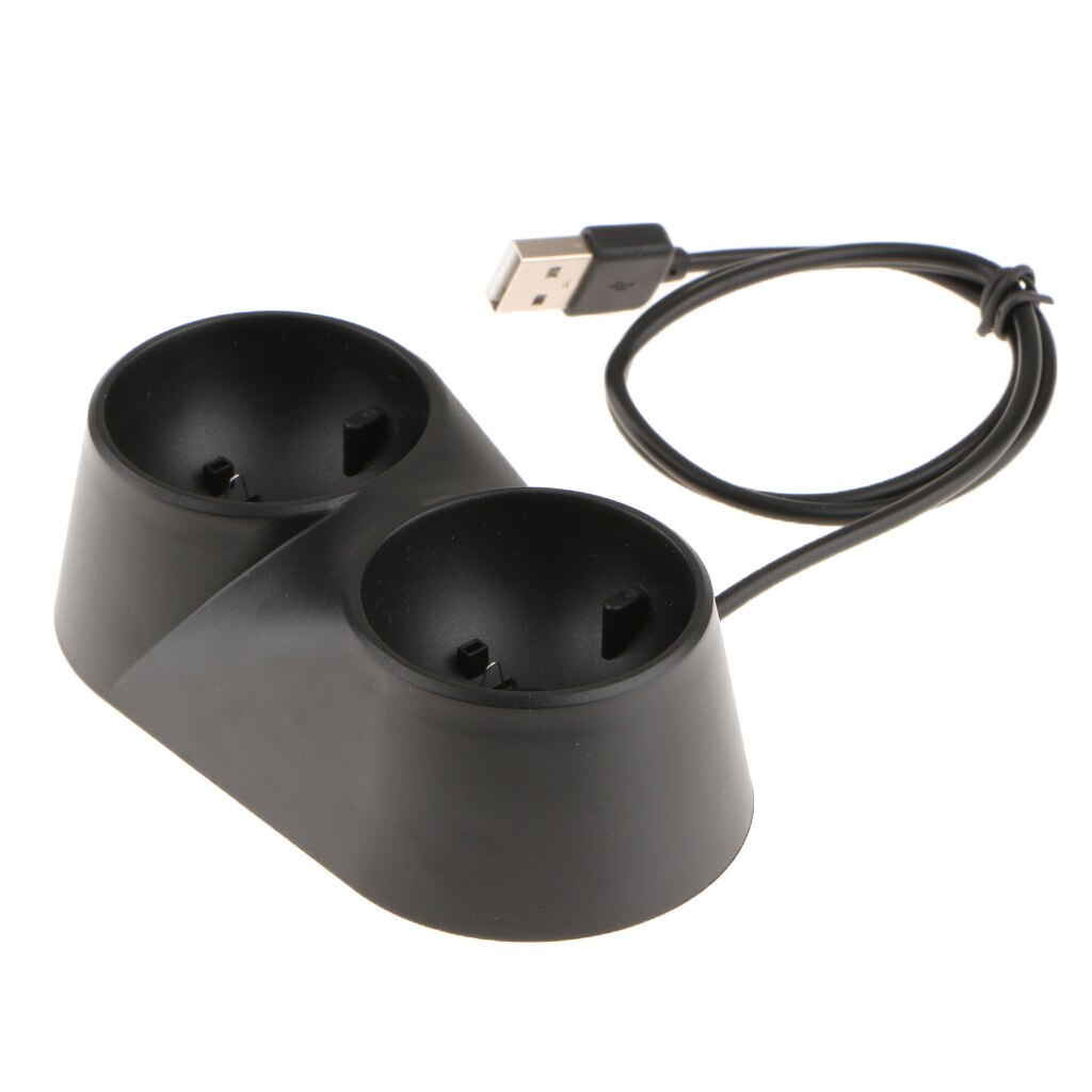 Charger for PS4 VR Move Dual Charging Station for 2 Controllers, Fast Charge Dock Stand for Play Station VR Remote Controller