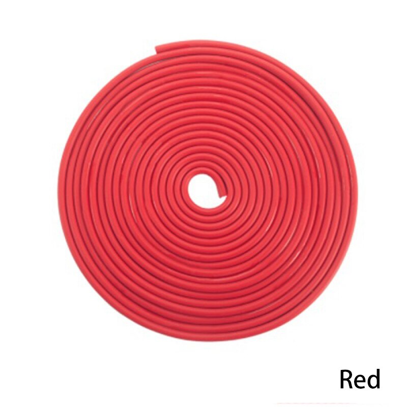 Tiras protectoras para bordes de goma para puerta de coche, molduras de puertas laterales, Protector de arañazos adhesivo para vehículo, 5M: Rojo