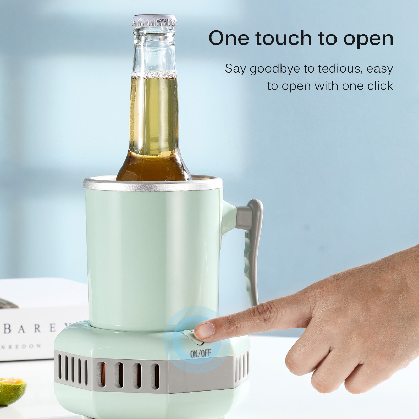 Enfriador eléctrico de bebidas latas, taza de refrigeración portátil para casa, Hotel, vino, cerveza, máquina de refrigeración