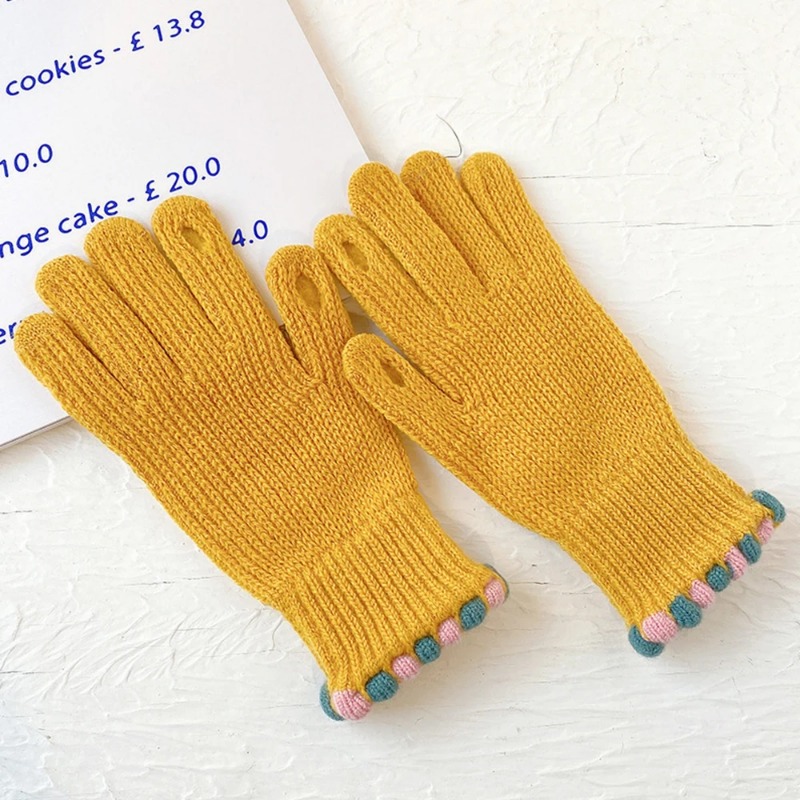 Winter Warm Knitted Gloves Full Finger Gloves Touch Phone Woolen Touch Screen Skiing Gloves Mittens Riding Work Gants Guantes: army green