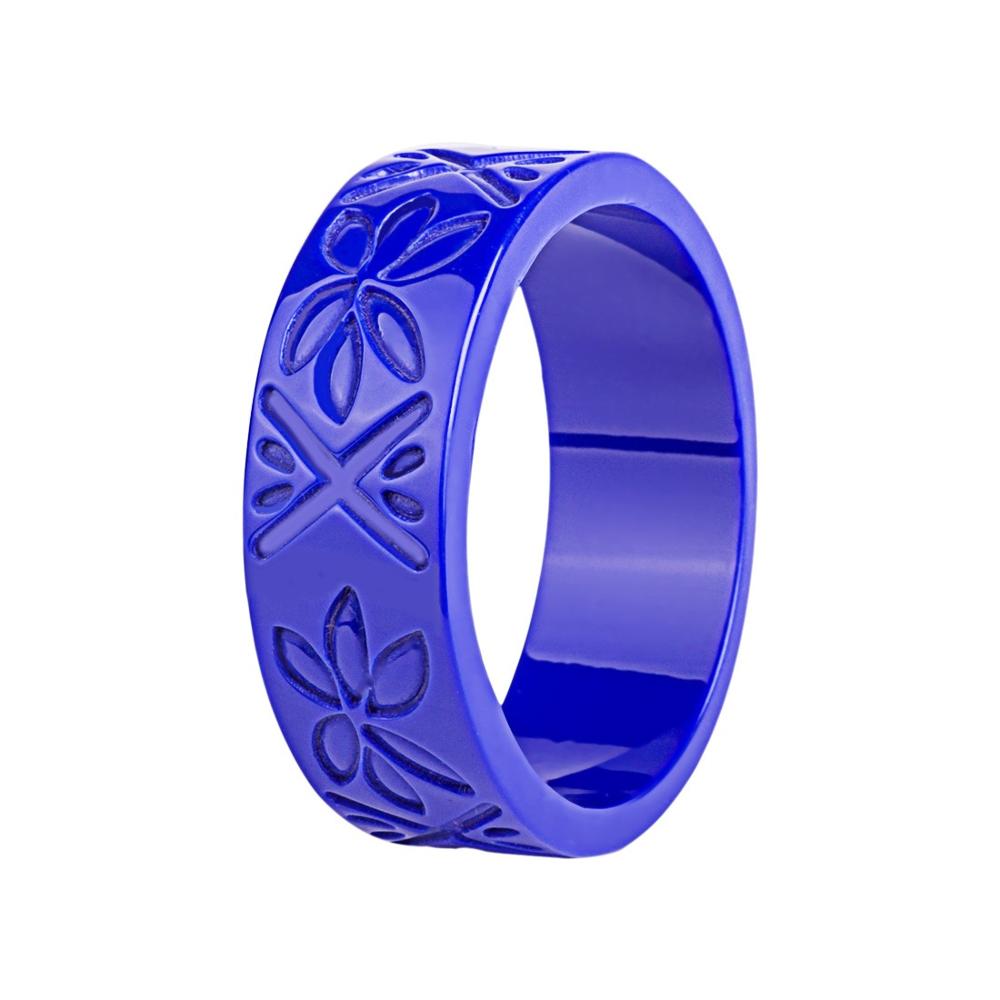 GuanLong Small Size Resin Carved Bangle Bracelets for: Blue