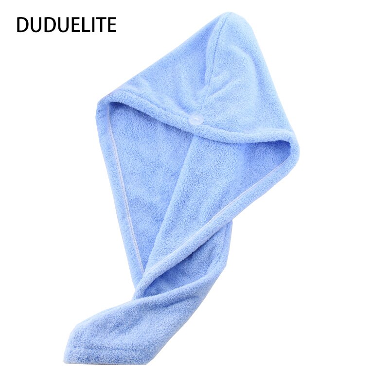 Duduelite Vrouwen Badkamer Handdoeken Haar Snelle Droging Hoed Haar Handdoek Cap Super Absorptie Tulband Toallas Microfibra Toalha De Banho: Blue