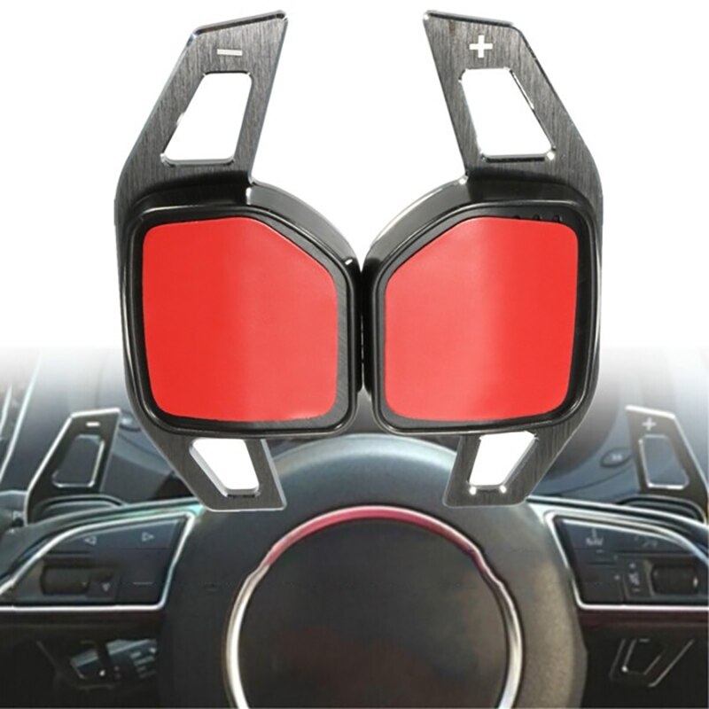 AU05 -1 Pair Car Steering Wheel Shift Paddle Aluminium Shifter Extension for A1 A3 A4 A6 A7 A8 Q5 Q7 TT R8