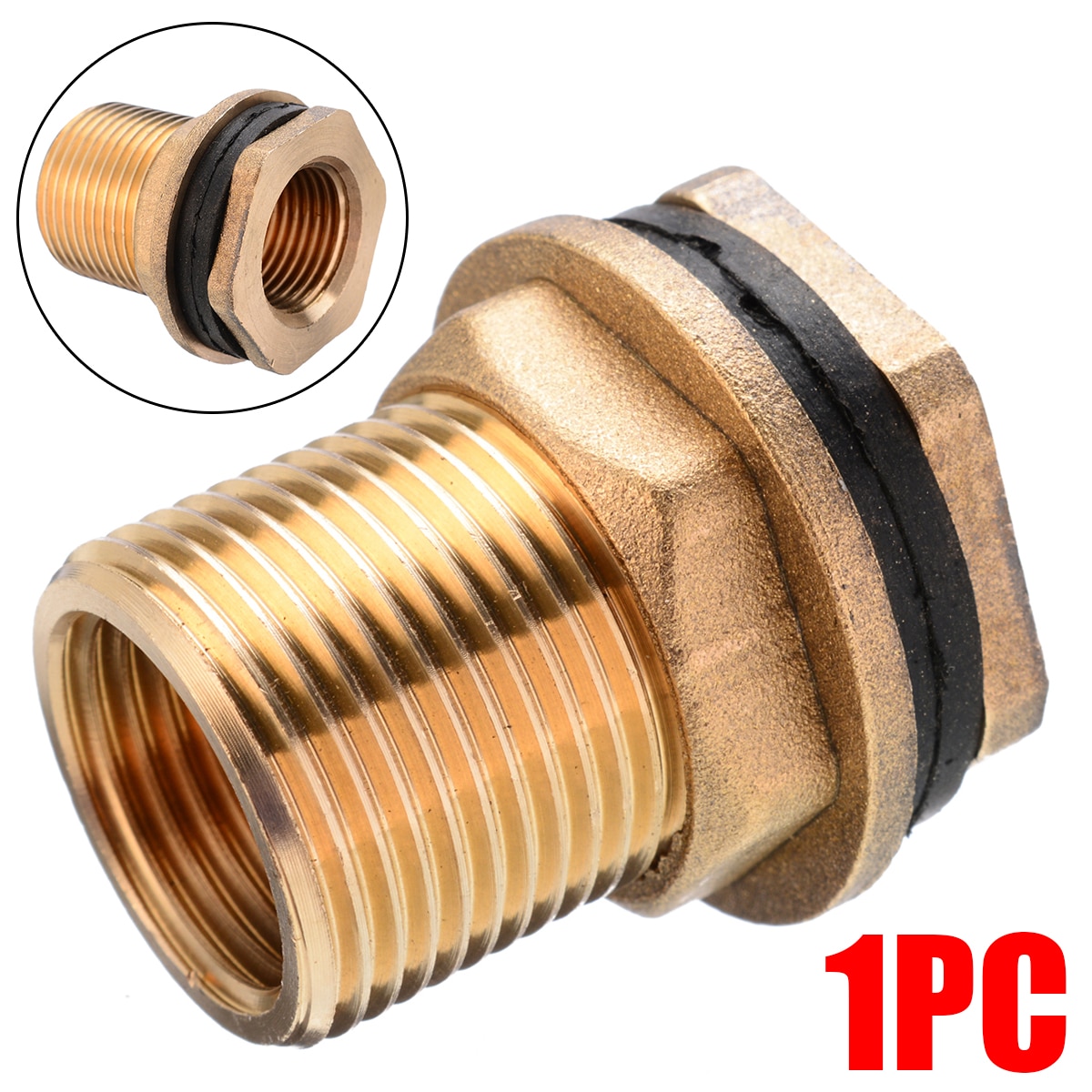 1 pcs 1/2&quot; Female 3/4&quot; Male Brass Water Tank Connector Tank Hose Adapter Replacement Garden Water Connectors