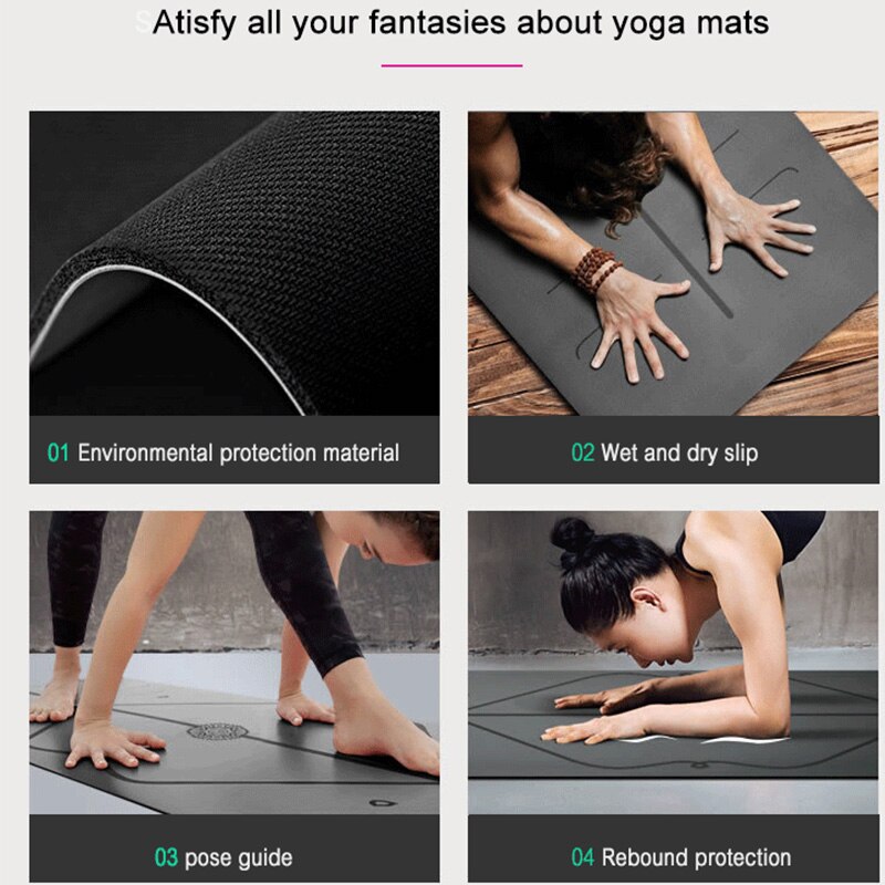 Non-Slip Yoga Mat 5mm - Tasteless Pilates Gym Exercise Fitness Mat for Beginners