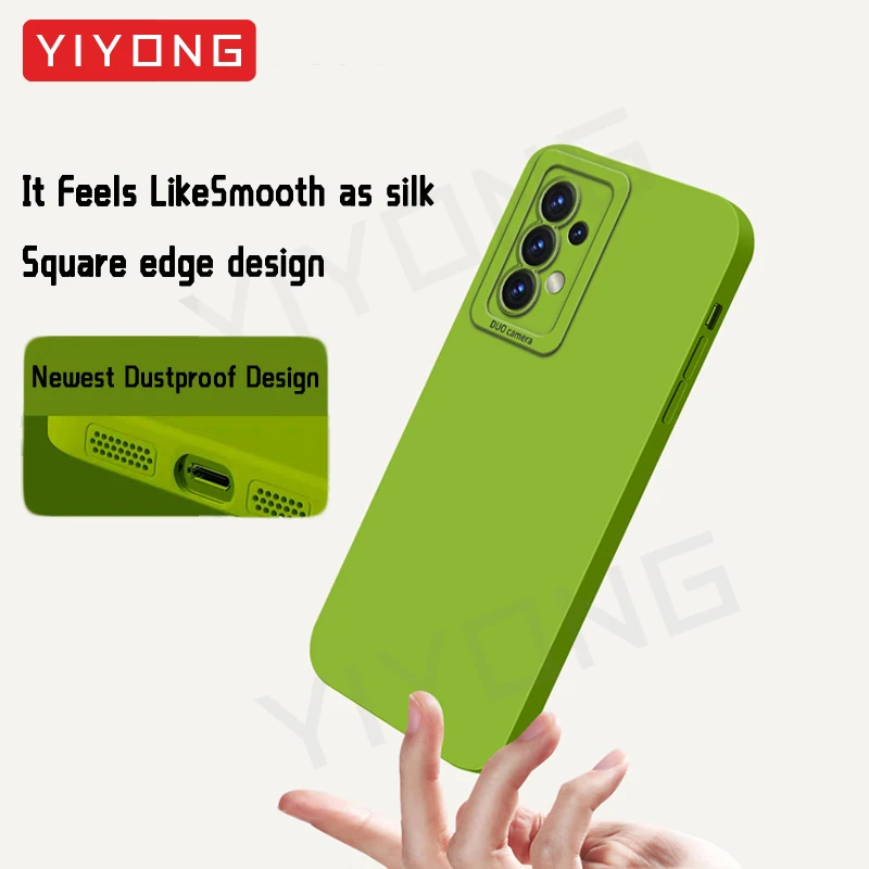 For Samsung A52 A53 Case YIYONG Original Liquid Silicone Soft Cover For Samsung Galaxy A52 s A52s A55 A54 5G A 52 53 Phone Cases