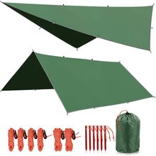 10X10 Ft Waterdichte Camping Tarp, Buitentent Tent Tarp, Hangmat Buitentent, Picknick En Strand Mat, voetafdruk, En Zonnescherm, Wandelen