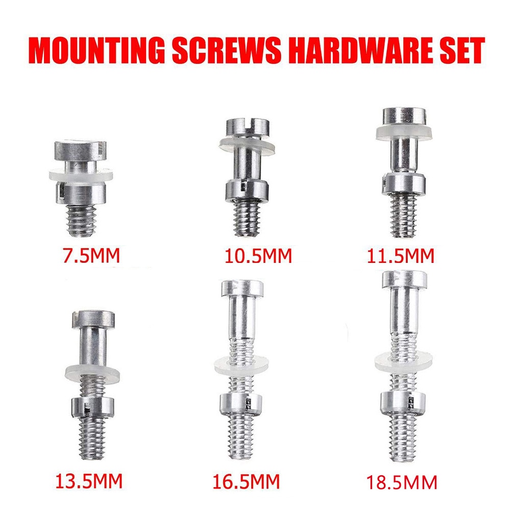 4pcs Turntable Mounting Screws - Metal Headshell DIY Replacement Parts for LP Vinyl Record Players