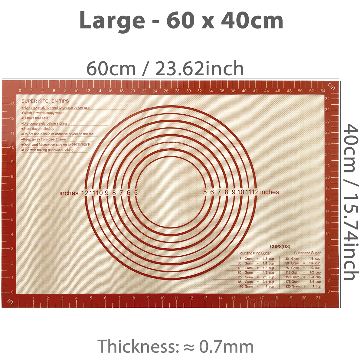 Silicone Baking Mat for Oven, Reusable Non Stick Heat Resistant Bakeware Sheets Liner, Baking Tools for Cookie Macaron Pastry: light yellow