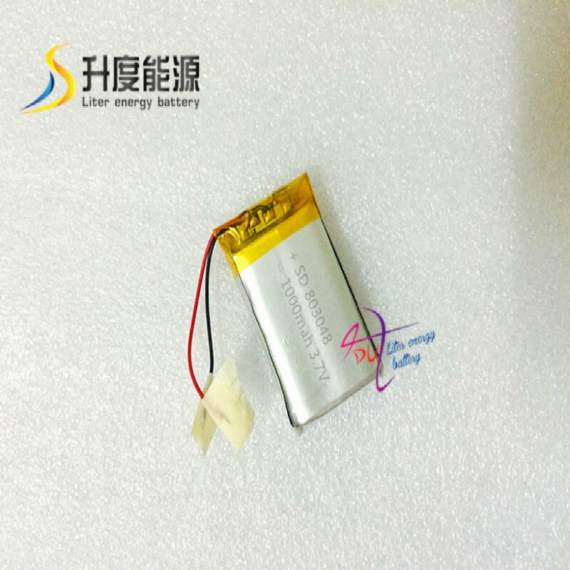 SD CE, Rohs, MSDS genehmigt 803048 3,7 v 1000mah Tablette batterie