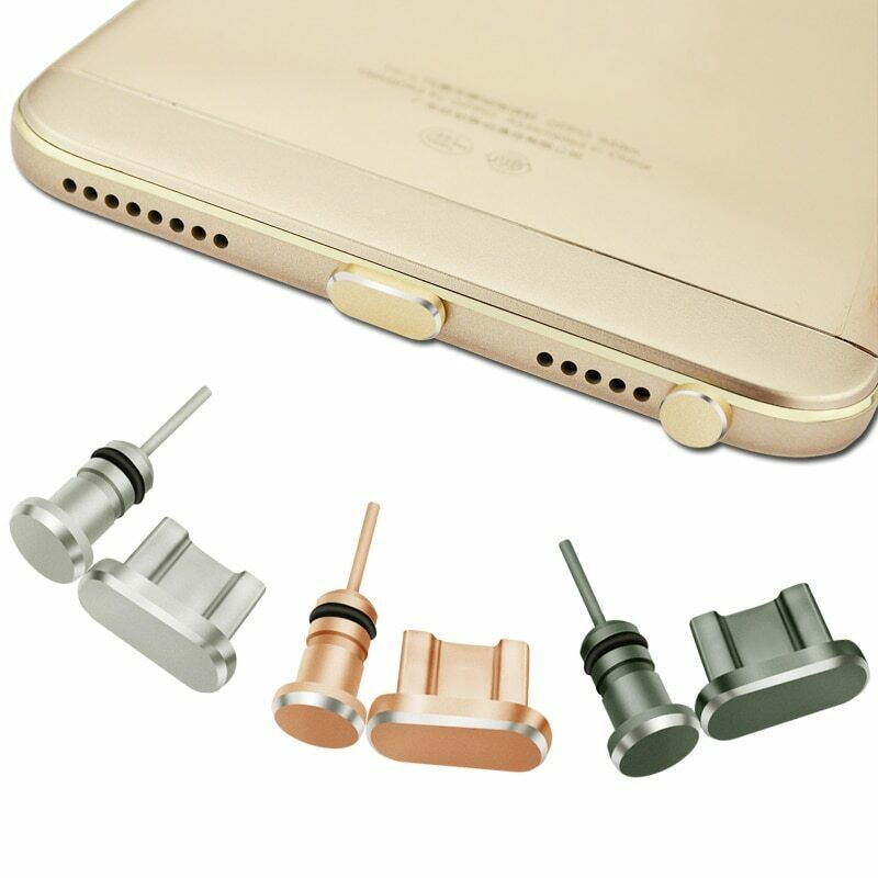Ensemble de prise anti-poussière Android en aluminium, Port Micro USB, écouteurs, prise Jack, carte Sim, aiguille pour Smartphone