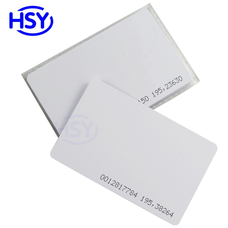 Hsy 125 khz proximity em id älykortit rfid kulunvalvonta  tk4100 em4100 valkoista korttia