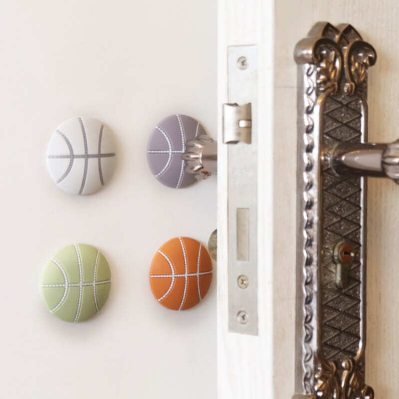 1 stuks deurstok schattige golf basketbal volleybal styling rubberen spatbord handvat deurslot beschermpad bescherming