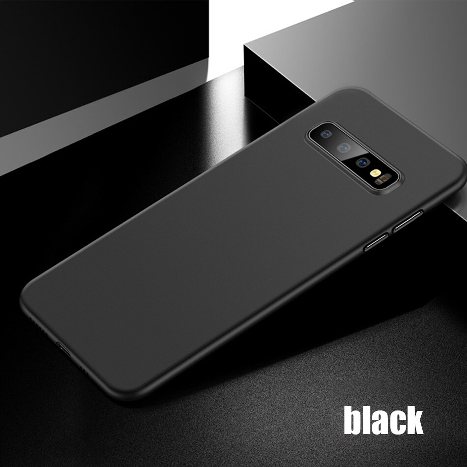 Luxe Ultra Dunne 0.2 Mm Matte Pp Case Op De Voor Samsung Galaxy S8 S9 S10 S10E Plus Note 8 9 10 Pro Shockproof Bumper Telefoon Case: For S8 / black