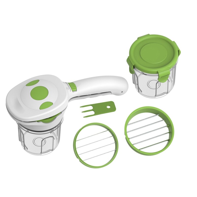 NHBR-5 In 1 Magic Nicer Quick Rvs Groente Dicer Chopper 5 In 1 Multi-Functionele Keuken Ui Groente cutter Sli