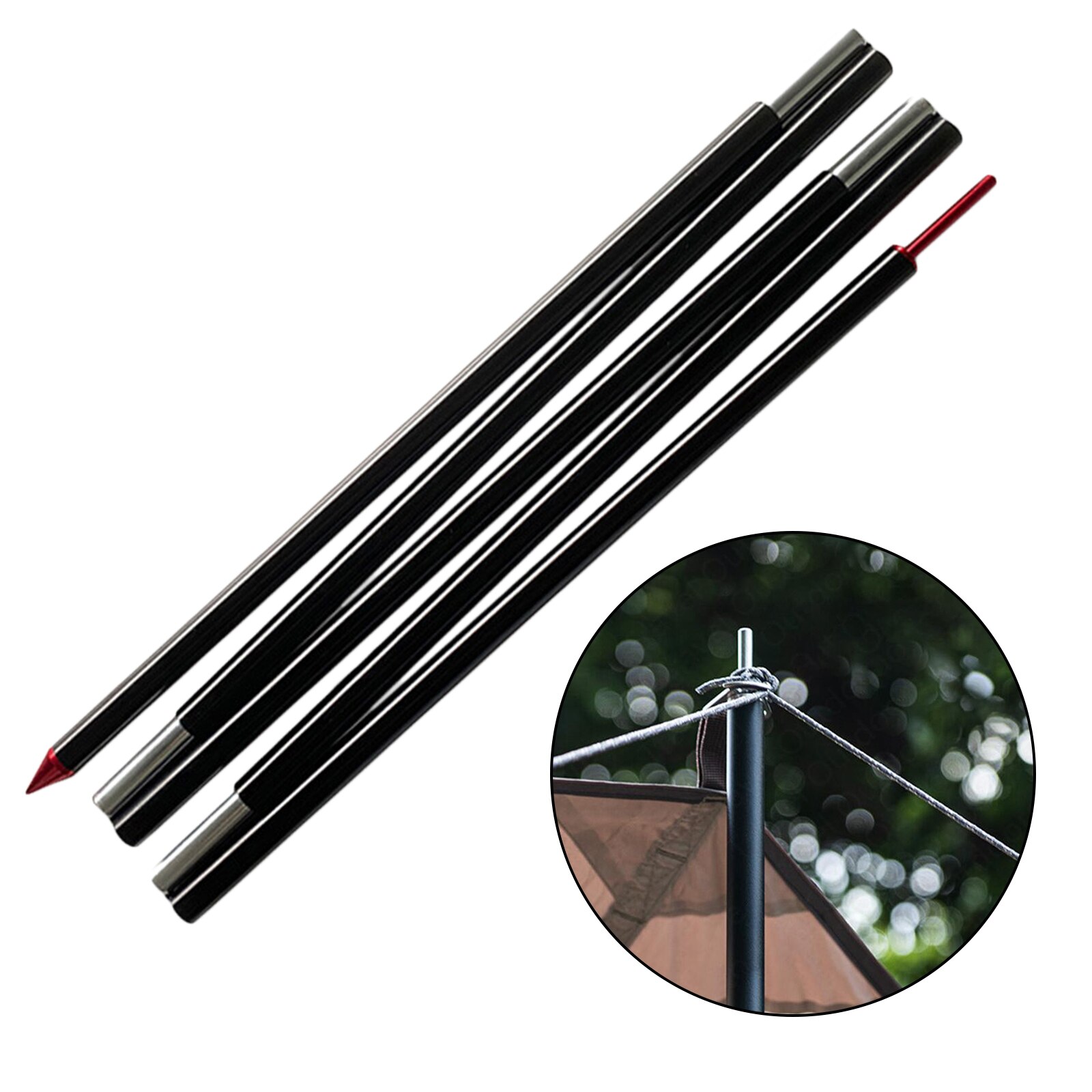 Universal Tarp Support Poles 220cm Camping Backpacking Awning Tent Rod