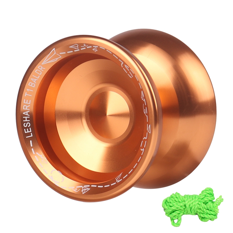 Yoyo Unresponsive Yoyo Competitive Yo-Yo,Alloy Yoyo for Beginners,Easy Practise Tricks,with Strings: Gold