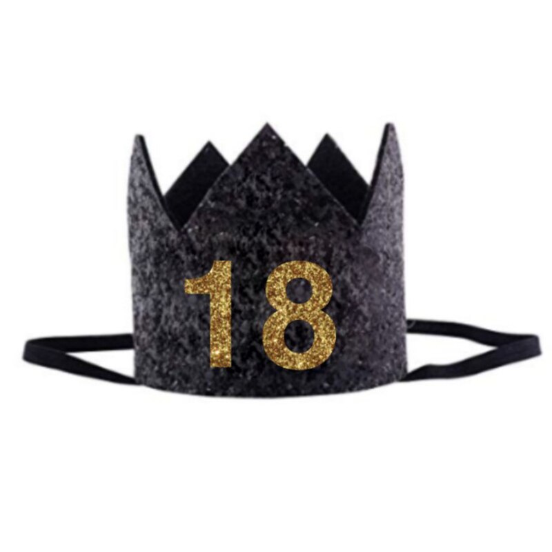 1 Pc freundlicher Neue Jahr Geburtstag Hütte Baby Geburtstag Kappe Mädchen Jungen Prinzessin Krone Erwachsene Stirnband Hairwear: 18