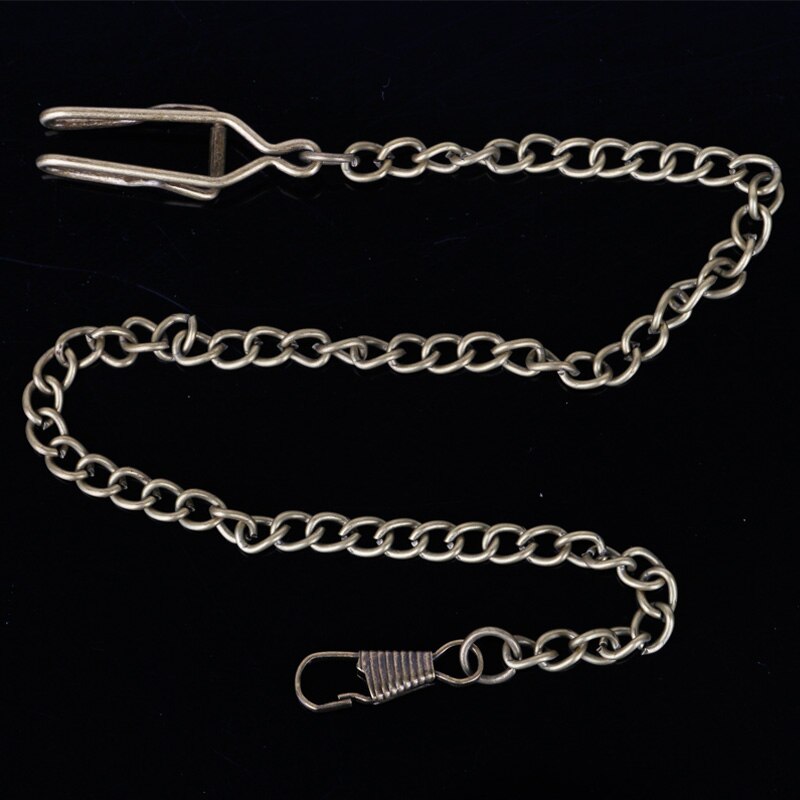 Zilver/Brons/Zwart/Goud Rvs Ketting Voor Albert Hanger Zakhorloges Houder Quartz Zakhorloge Hanger kettingen: Brons
