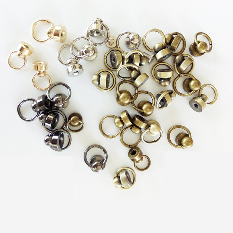 XUNZHE-remaches de carcasa de teléfono, botón, tornillo de tuerca, remache de uñas, cinturón de cuero trasero para coser hecho a mano, Material de bricolaje accesorios, 20 piezas