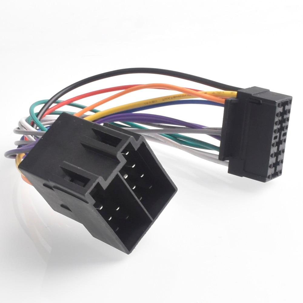 Arnés de Radio estéreo para coche, accesorio ISO de 16 pines para Sony Radio a ISO, enchufe de reproducción, adaptador automático, Conector de arnés de cableado