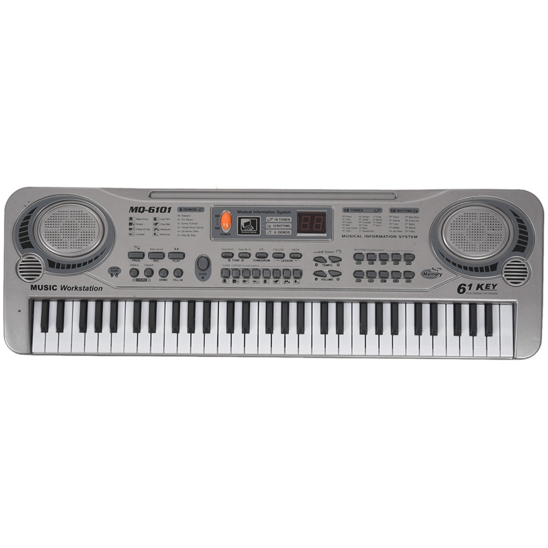 61-Key Keyboard Piano Piano Led Instrument Keyboard 21-Inch Music Education Double-Row Electronic Piano Children Beginner Electr: Default Title