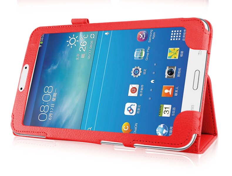 Étui pour tablette pour Samsung Galaxy Tab 3 8.0 T311 housse en cuir pour Samsung Tab3 8.0 SM-T310 T311 T315 support étui à rabat Capa: Tab 3 8.0 T311 red