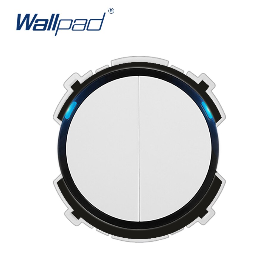 Wallpad 2 Gang 2 Way Wall Light Switch LED Indicator Function Key Only Free Combination