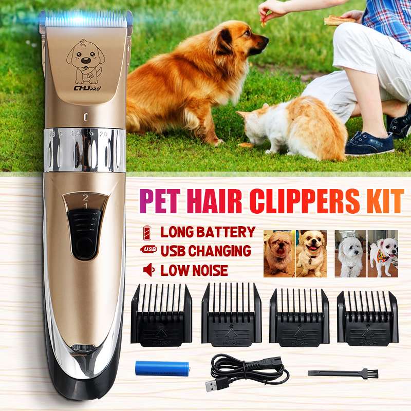 3/6/9/12mm Pet Cat Dog clippers Dogs grooming clipper groomer kit USB Rechargeable Low-noise Pets Hair Trimmer