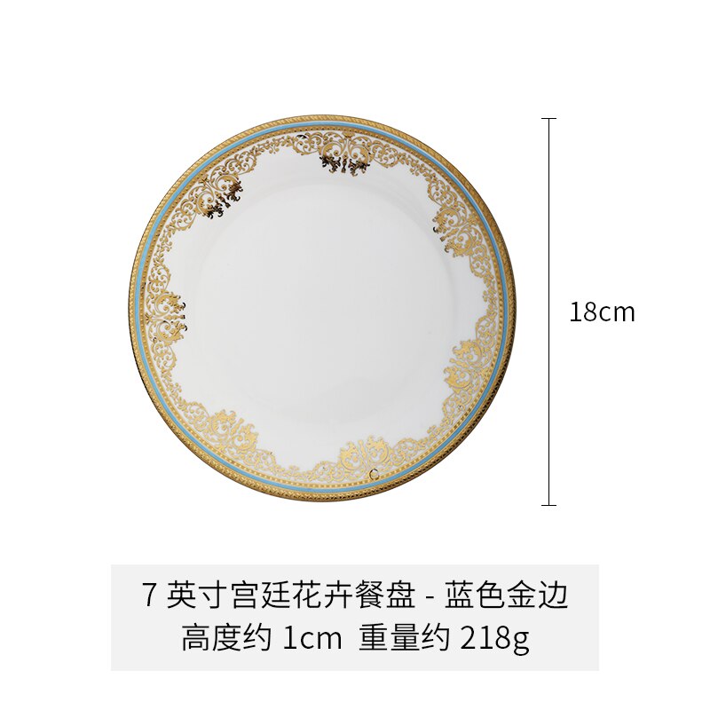 Light Luxury Phnom Penh Ceramic Plate Net Red Dinner Plate Home Pasta Steak Large Plate: Brown