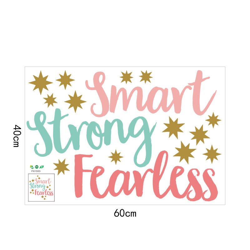 Colorful Inspirational Quotes Wall Decals Vinyl Handprint Wall Motivational Sticker for Classroom School Kids Playroom Nursery: 3