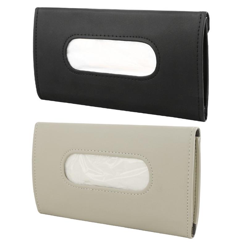 Sac à serviettes en papier pour pare-soleil de voiture, sacoche multifonction en cuir pour siège suspendu de voiture, boîte à mouchoirs en Carton