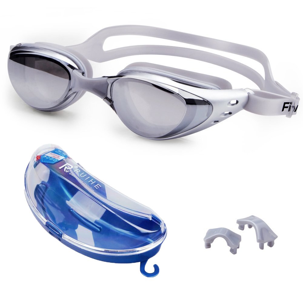 Outtobe Swiming Goggles Swim Goggles UV 400 Protection Anti Fog No Leaking Wide View Pool Goggles: Grey