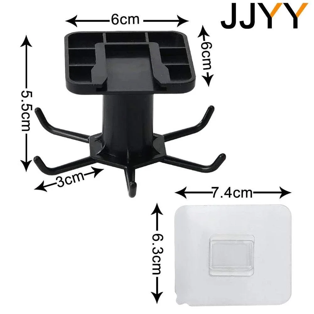 JJYY Keuken Muur Opbergrek Plank Roterende Haken Spatel Lepel Keukengerei Levert Wandmontage Kleverige Haken