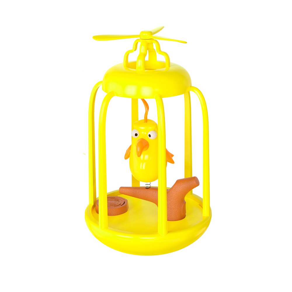 Cage à oiseaux couinants pour chat, jouet Original et amusant, gobelet pour chats et chatons, avec appels d&#39;oiseaux, balançoire Interactive, chasse, produits pour animaux de compagnie: Yellow
