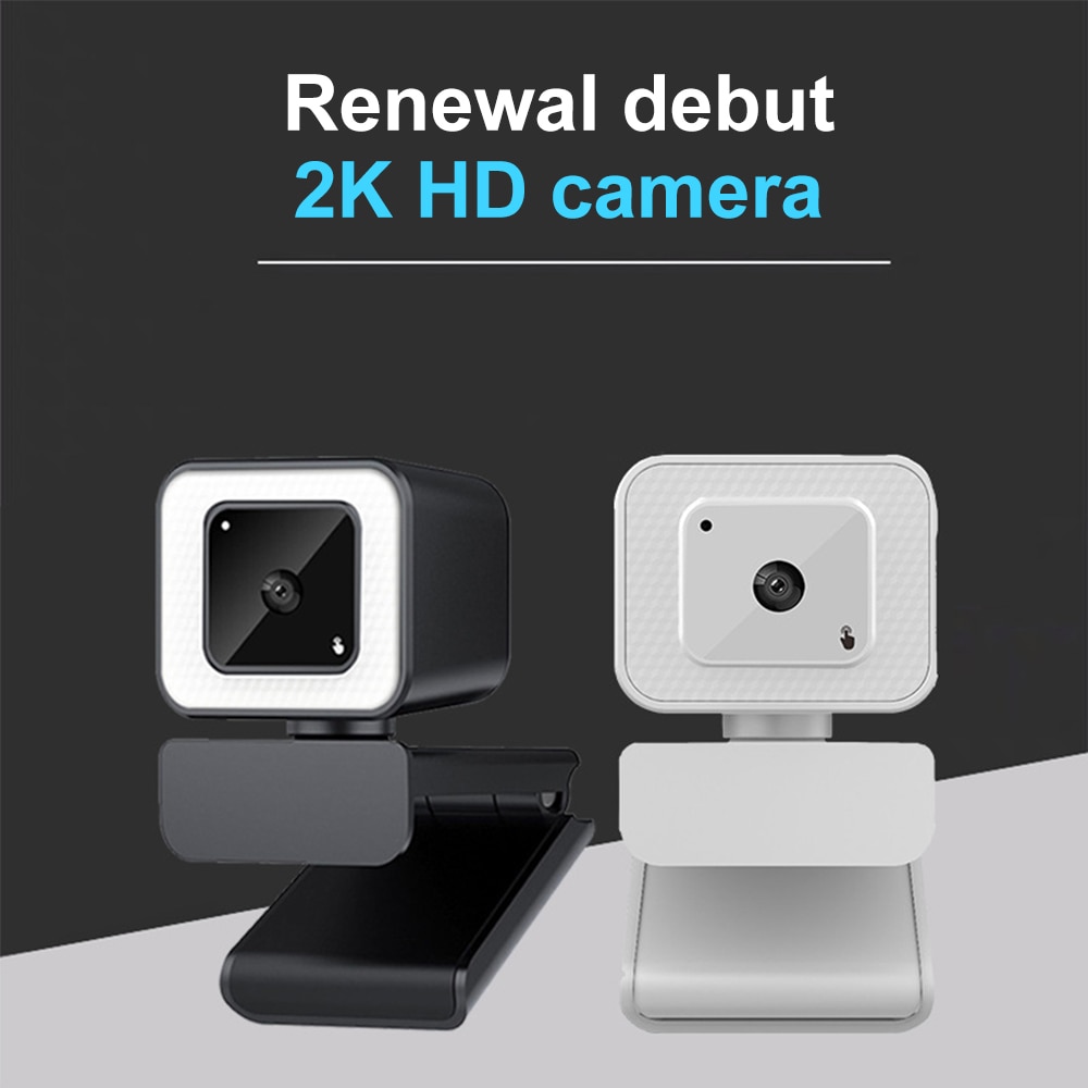 4k webcam anel de luz 2k completa hd capa autofoco web câmera anel luz de preenchimento usb computador computador portátil vídeo webcam com microfone