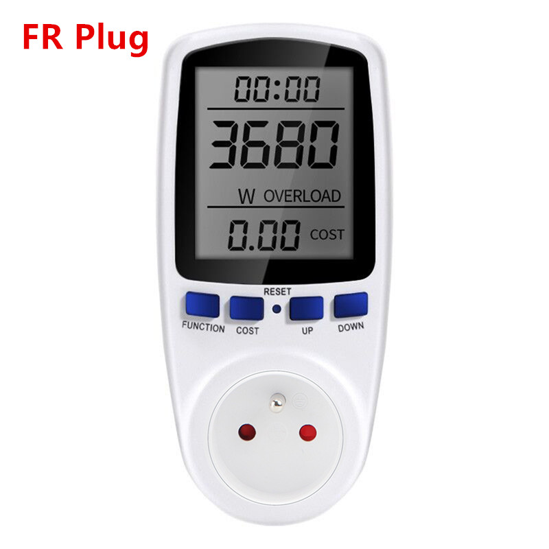 Power Meter Digital Wattmeter vu Meter Single Sockets Electricity Energy unit Meter Dynamometer Electric Consumption kwh Meter