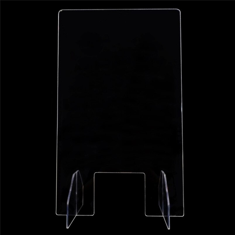 30x50cm Acrylic Clear Counter Perfection Reception Side Counter Sprayed UV Cut Transparent Desk Divider