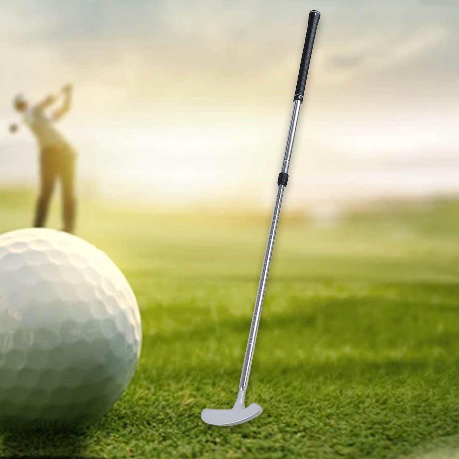 Herramientas de Putter de Golf, Mini palos de Golf para golfistas diestros y zurdos, Putter bidireccional portátil para hombres y mujeres, entrenamiento de aleación de aluminio: YELLOW