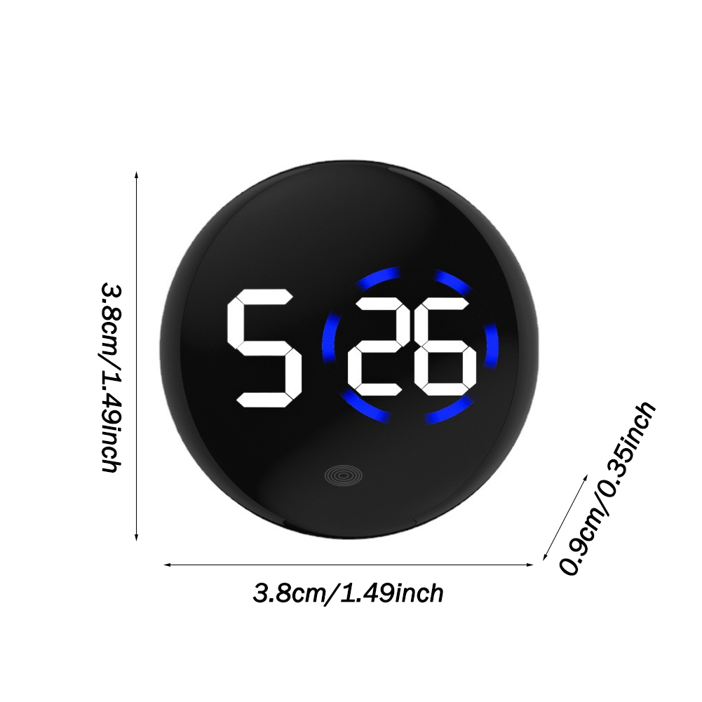 Mini reloj Digital adhesivo, reloj de cuarzo con pantalla táctil, adorno electrónico automotriz, accesorios de Interior de coche