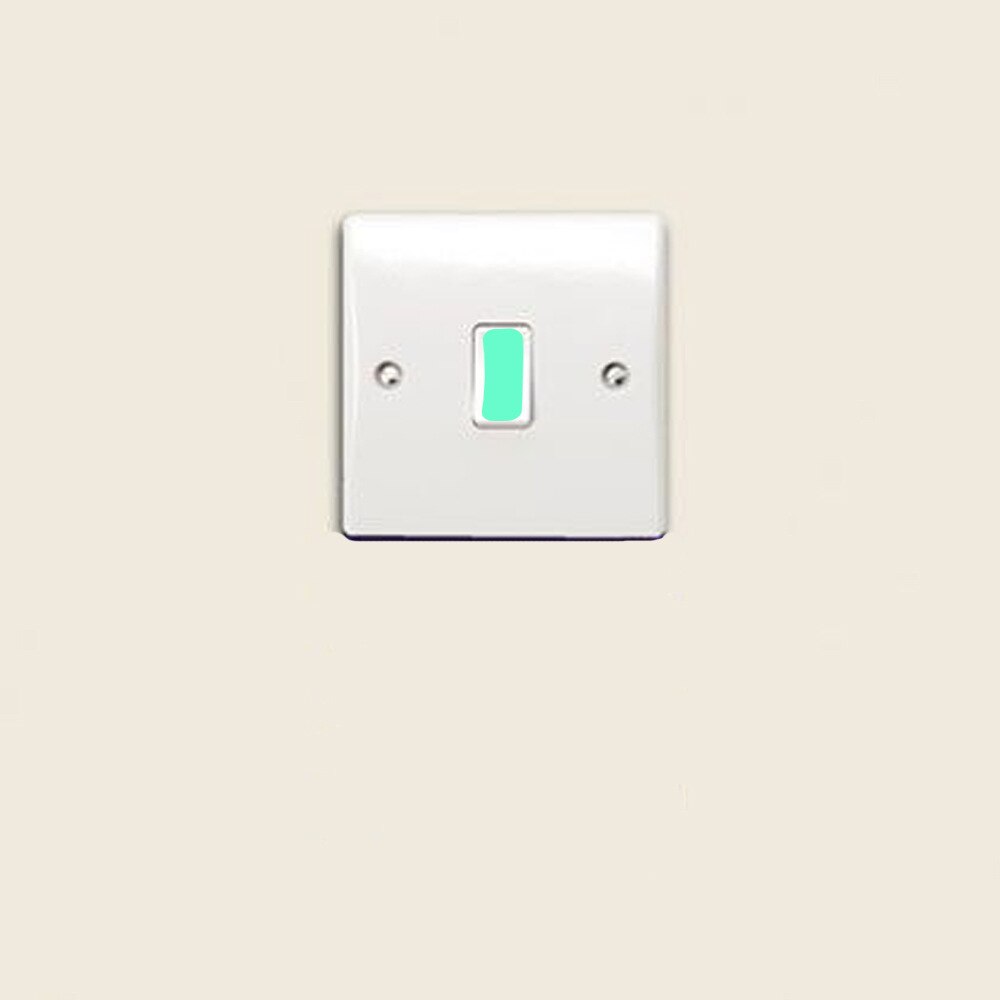 Funlife 10 Stuks Rechthoek Lichtgevende Schakelaar Sticker, Glow In The Dark Muursticker, Fluorescerende Decals, nuttig Kid &#39;S Nachtlampje