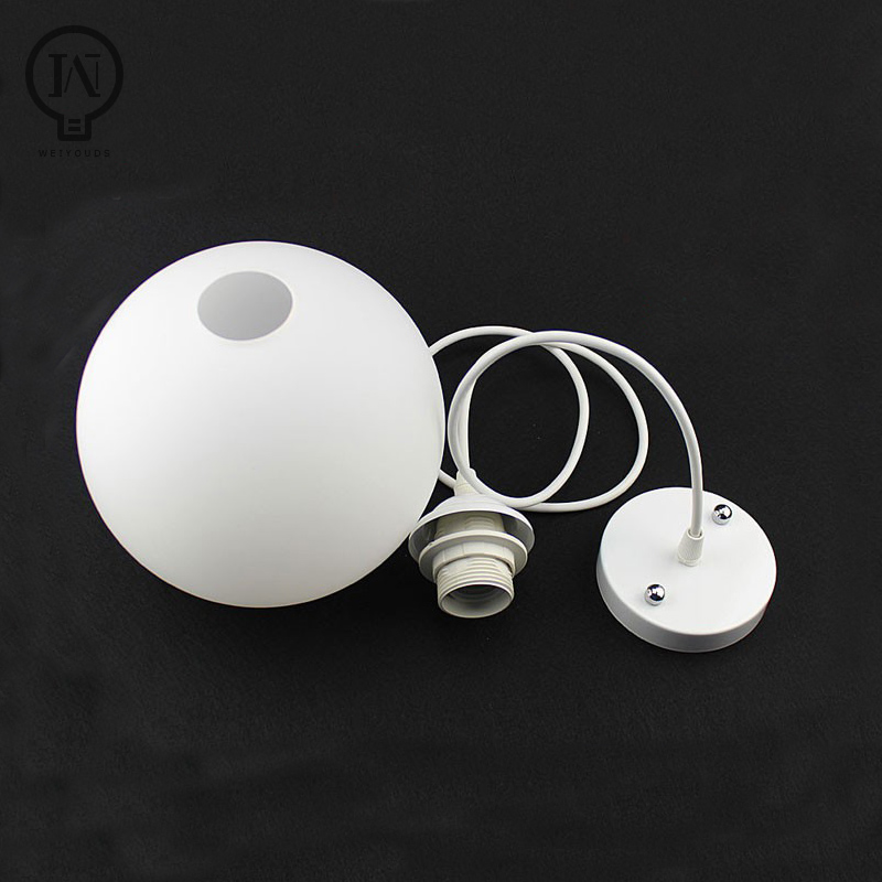 D4cm D3cm Opening Witte Globe Glazen Lampenkap E27 E14 Melkachtige Glazen Lampenkap Vervangingsonderdeel Verlichting Accessoire voor Kroonluchter